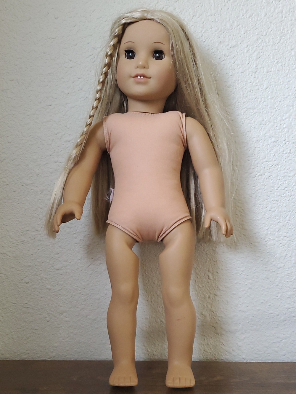 American Girl Naked JULIE DOLL 18” Blonde Hair Brown Eyes Historical 70’s Nude